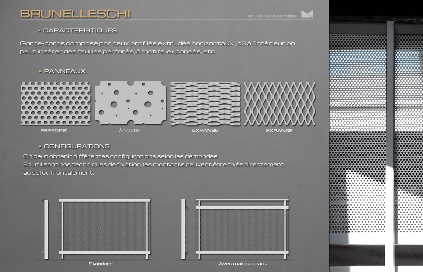 scheda tecnica parapetto brunelleschi fra
